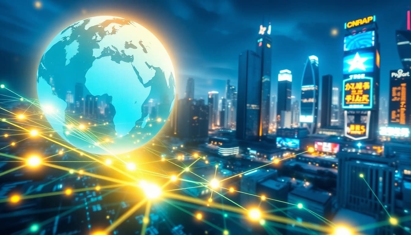 全球互联，象征通过快连官网 VPN 服务实现快速且安全的上网访问。