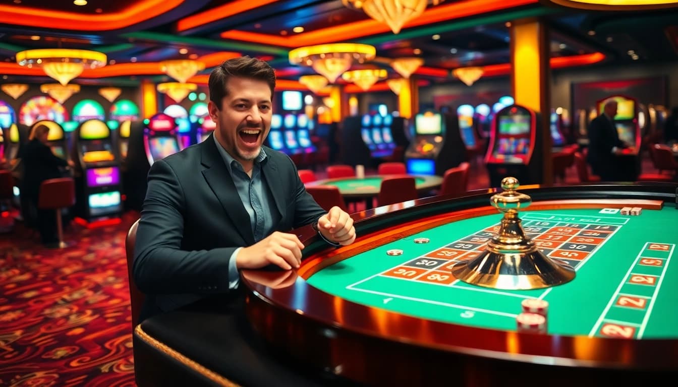 Engaging scene at the best online casino Canada showcasing vibrant gaming action.