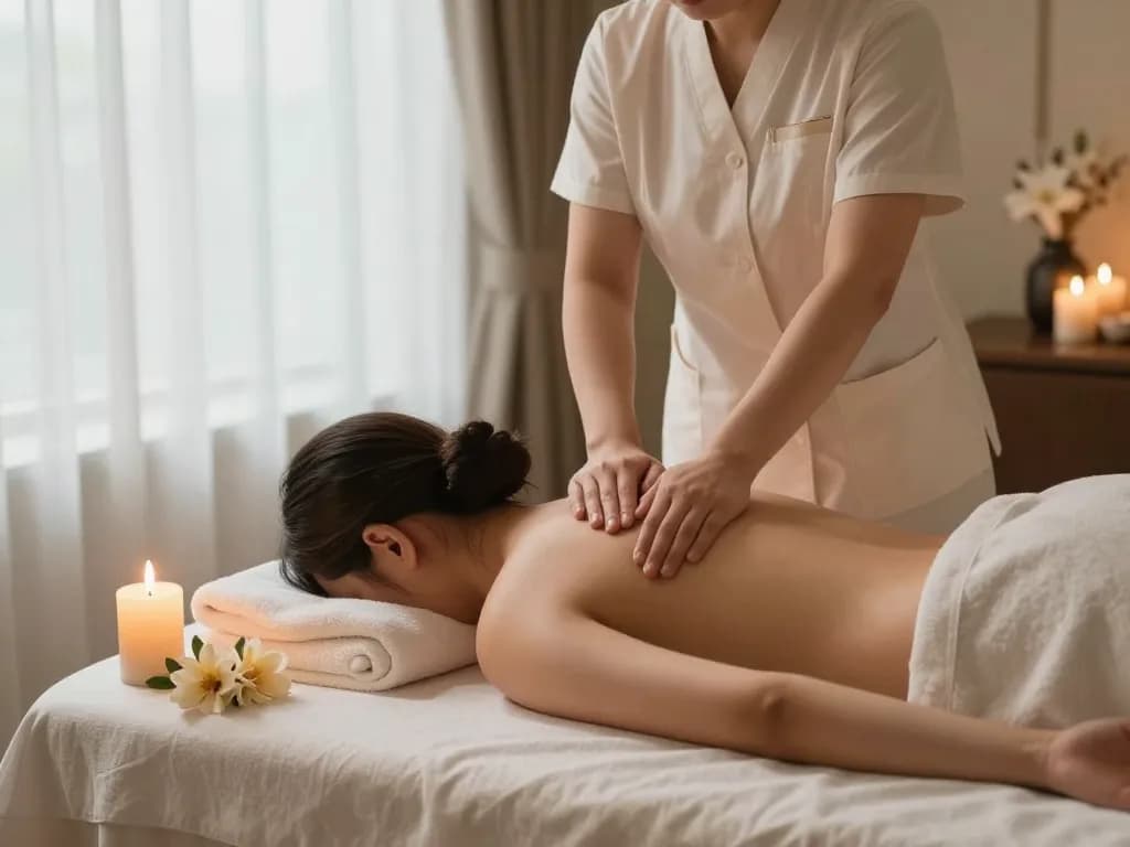 Relaxing aromatherapy massage at home with maxim-anma.net's professional services.