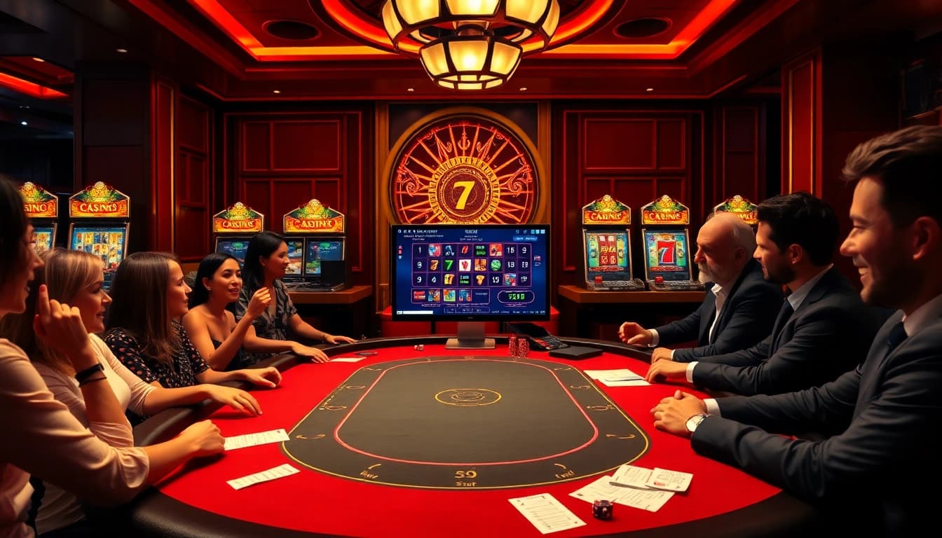 Vivez l'excitation du casino en ligne Français avec des jetons de poker vibrants et une configuration de jeu élégante.