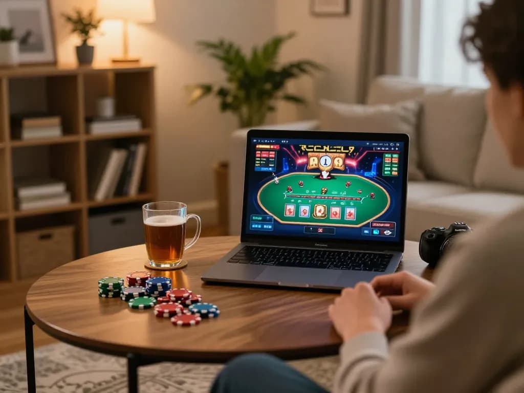 Chính Sách Quyền Riêng Tư ensures secure online gaming experience at home with vibrant blackjack gameplay.