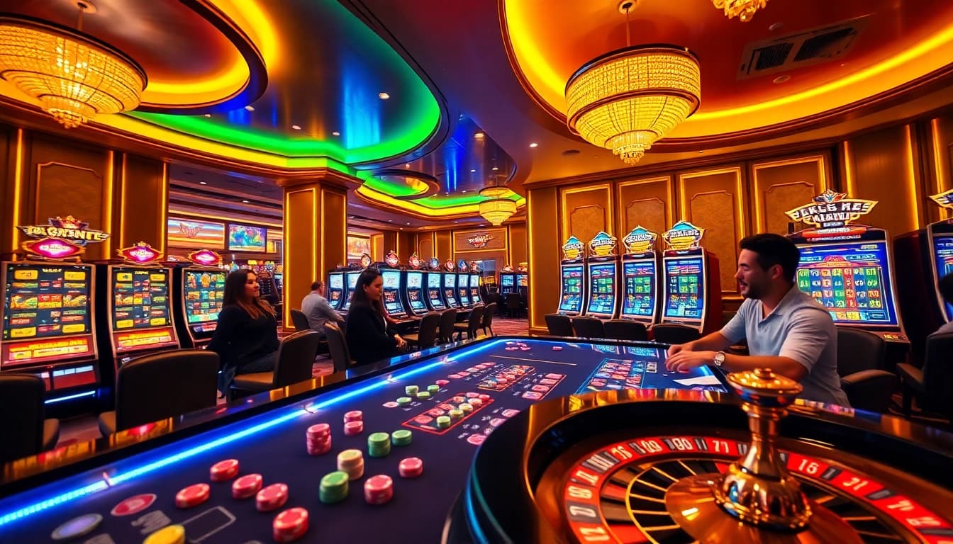Vivez le frisson du casino en ligne avec des tables de jeu vibrantes et des machines à sous excitantes.