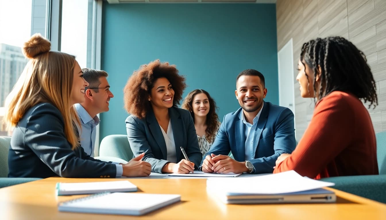 Career Coach Gaithersburg, MD guiding a client through career growth in a professional setting.