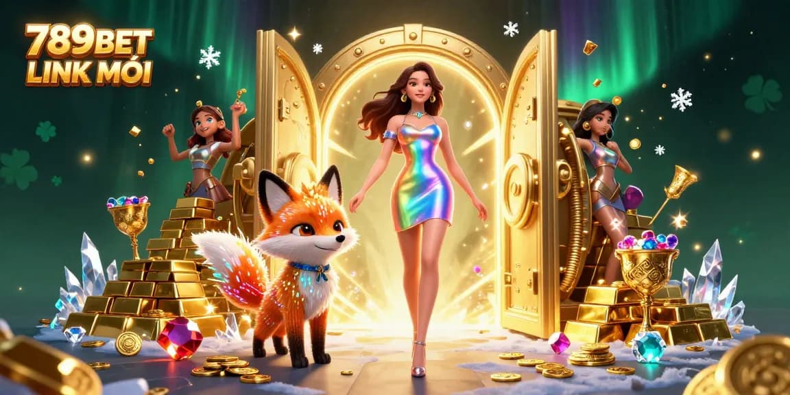 Experience the thrill of online gaming with 789BET LINK MỚI showcasing vibrant, dynamic casino elements.