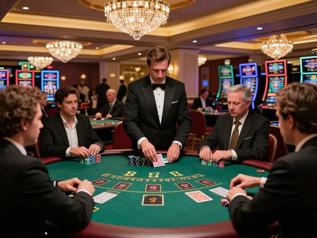 Các người chơi tham gia tại bàn blackjack trực tiếp, thể hiện kèo nhà cái m88 trong môi trường casino cao cấp.