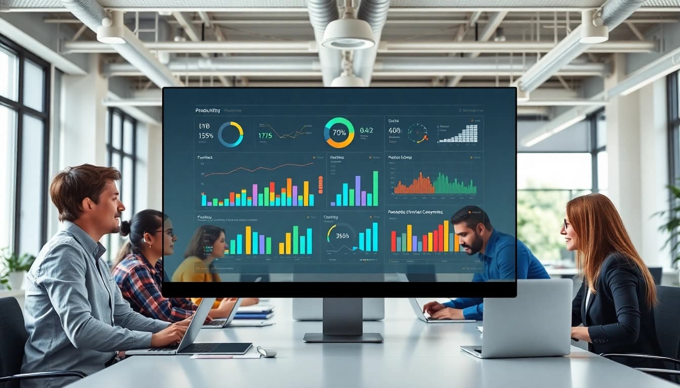 Engaging assistant for enterprise showcased in a collaborative office environment.