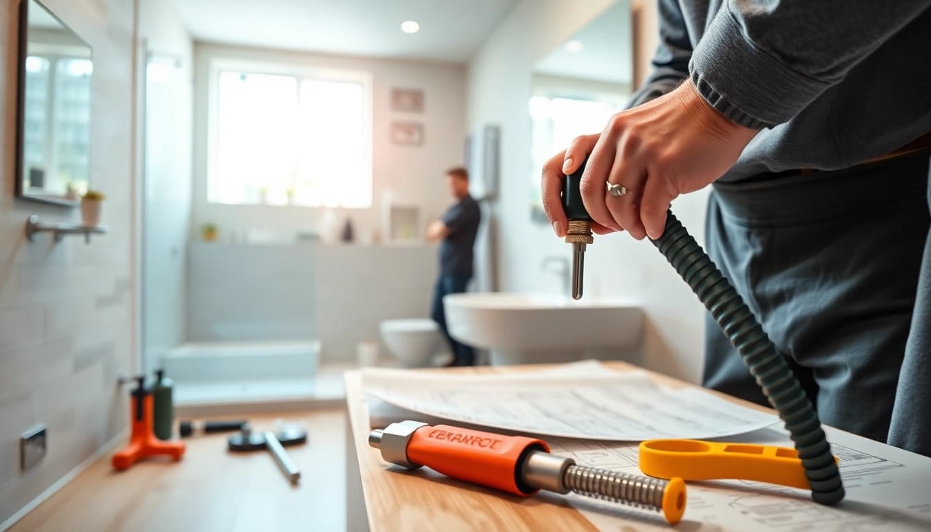 sonni sanitär GmbH techniciens installing modern bathroom with attention to detail.