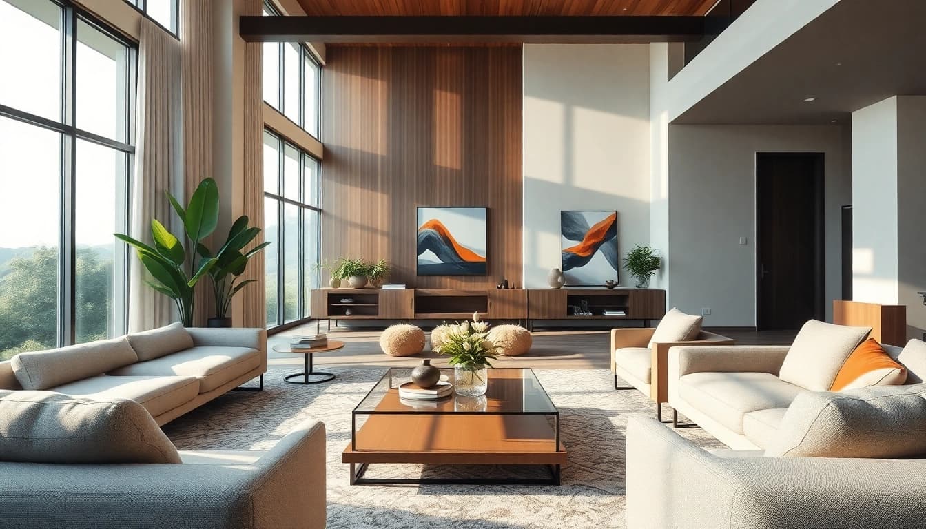 Transform your space with innovative interior design dubai featuring luxurious elements and a warm ambiance.