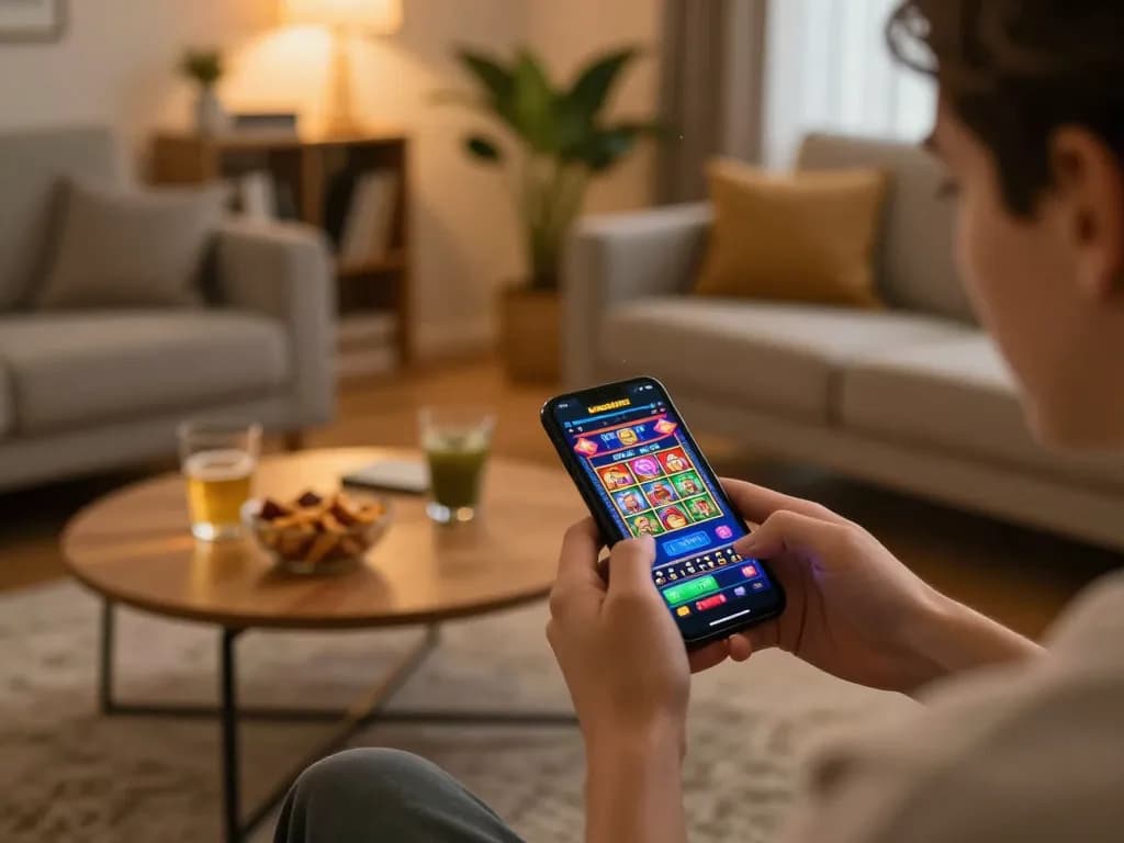 Engaging gameplay on casino esteri per italiani through mobile app with a cozy home setting