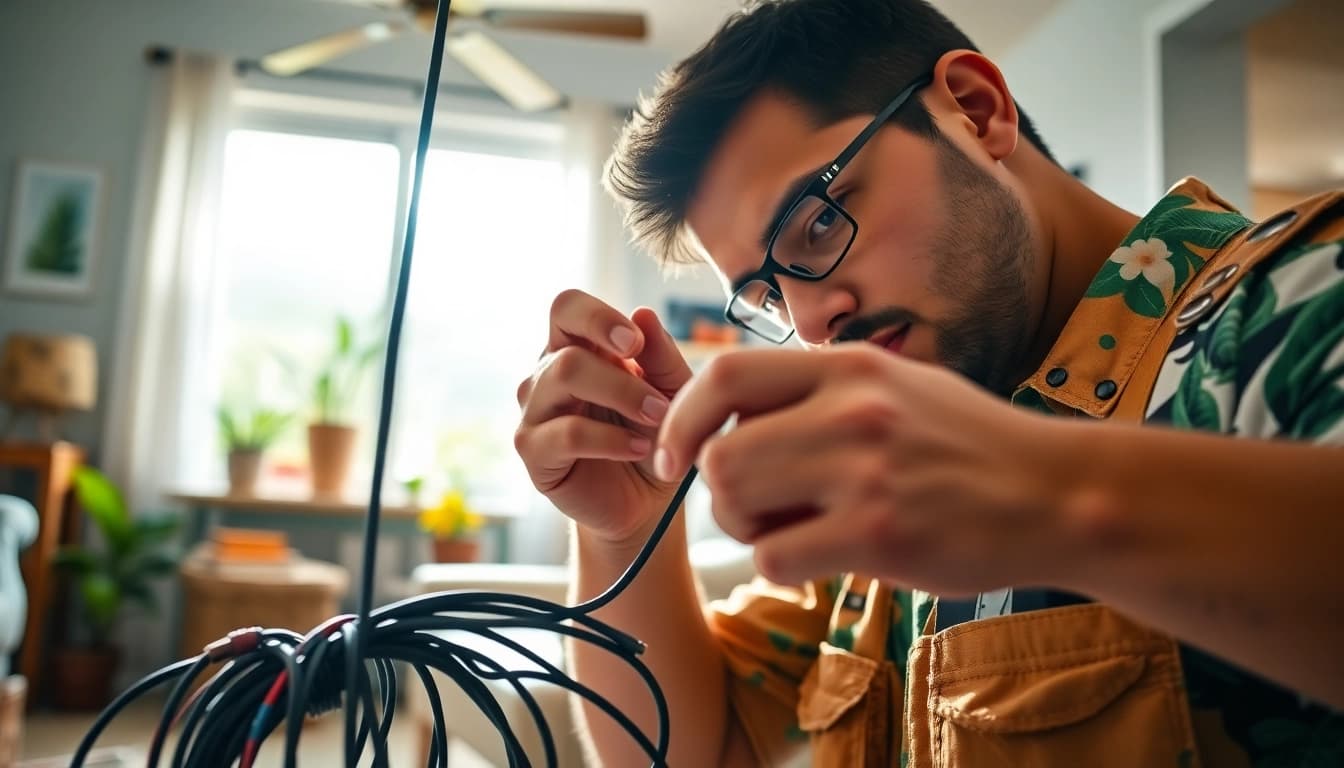 Hands-on electrician apprenticeship hawaii showcasing residential wiring skills.