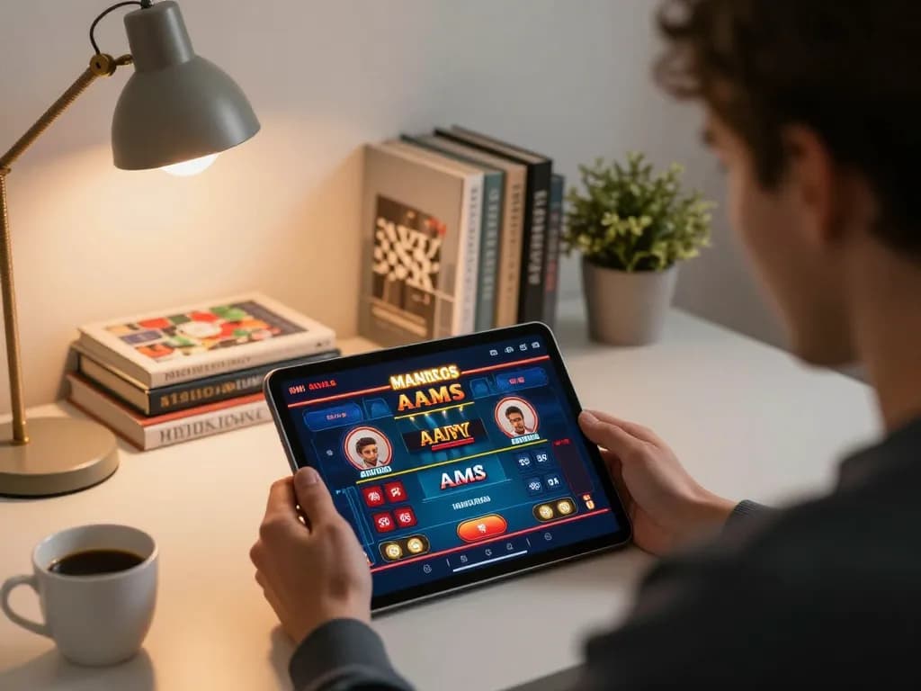 Engaging gameplay with a casino senza licenza AAMS app on tablet, emphasizing strategic online gambling.