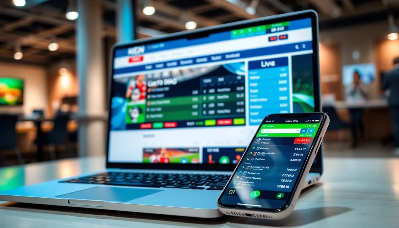 Engaging kèo nhà cái interface showcasing live betting odds and predictions for football.