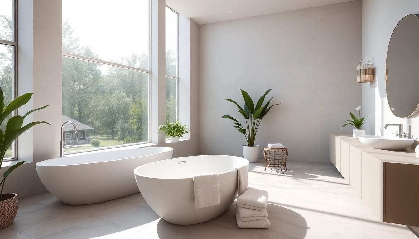 Transform your space with elegant bathrooms featuring luxurious design and natural lighting.