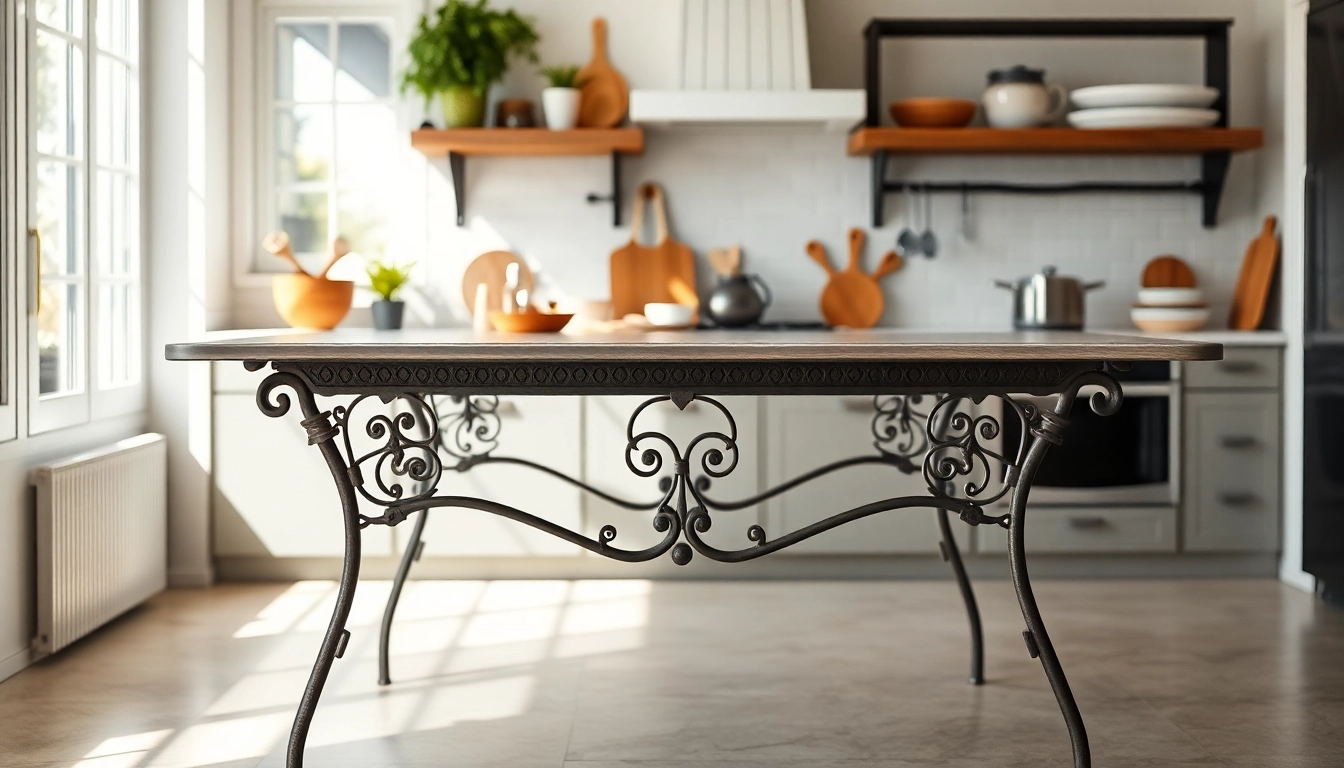 Enhance your kitchen with this sleek steel table for kitchen designed for modern elegance.