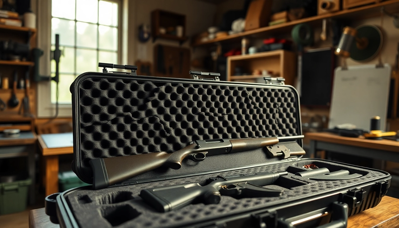 Showcase foam for rifle case cutouts highlighting precision and organization.