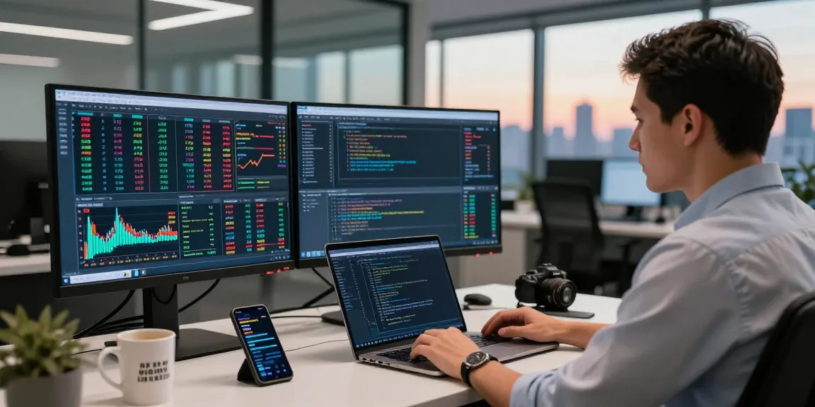 Real-time forex trading setup showing silver market data feed on multiple monitors.