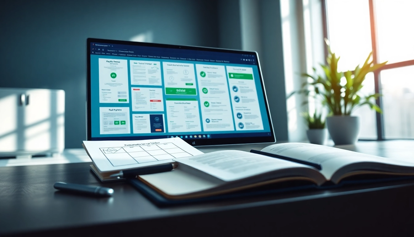 Create an impressive resume with the Resume Builder using intuitive templates in a modern office.