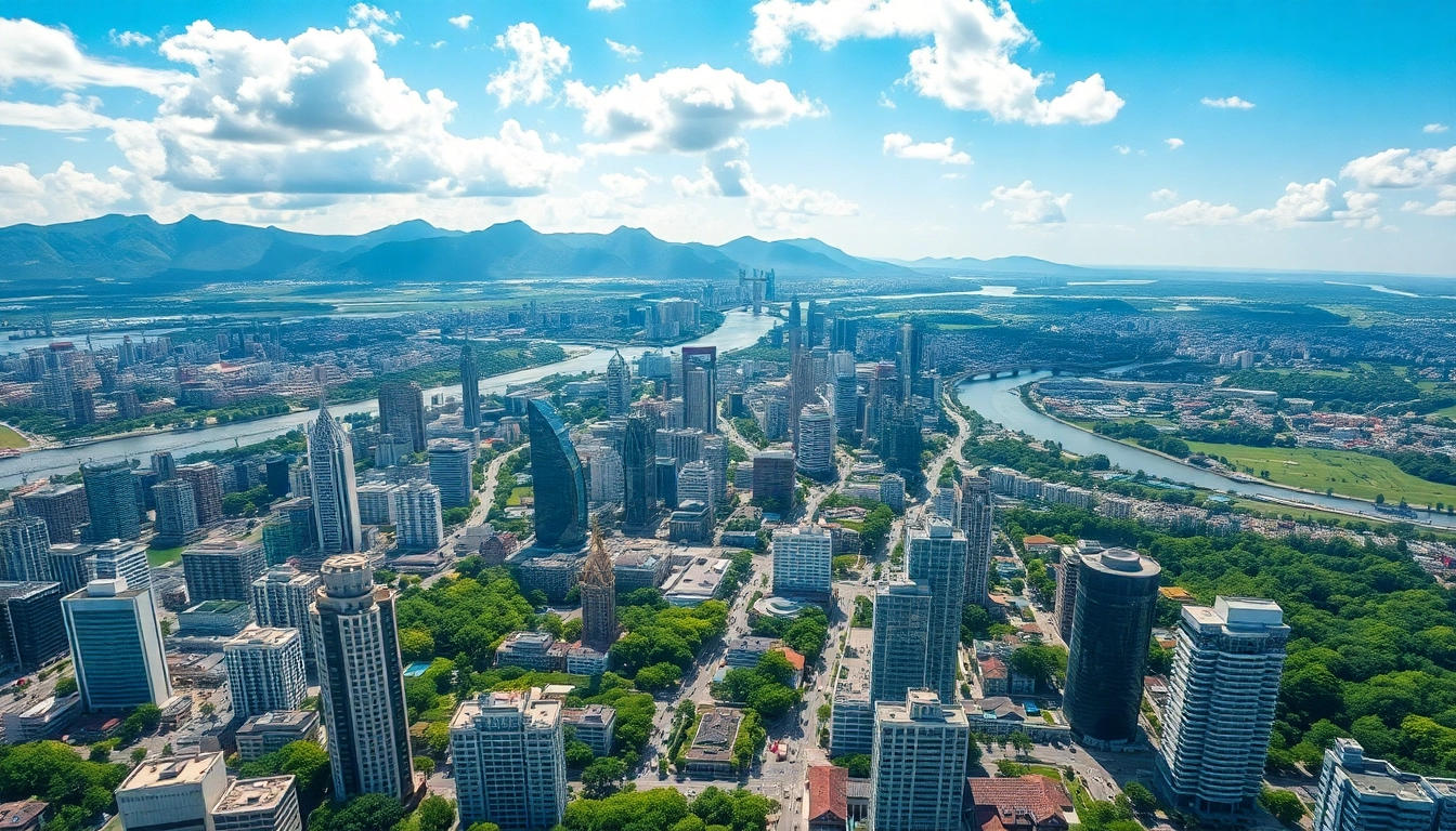 Capture the essence of the largest city in the world by area through breathtaking aerial views.