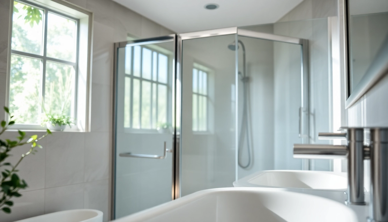 Showcasing elegant sunney shower doors in a luxurious bathroom with natural light.