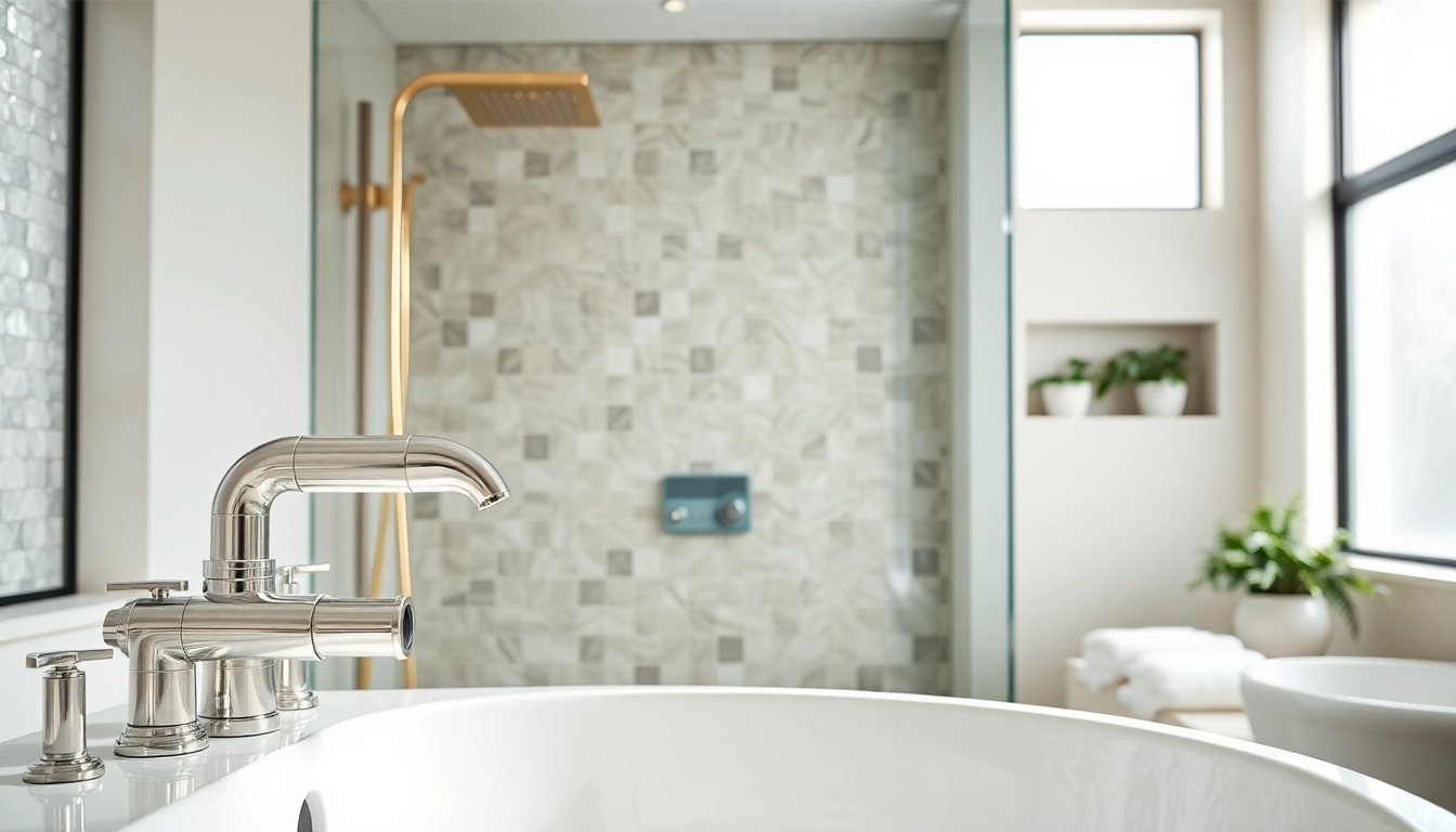 Stylish elegant showers Australia designed in a contemporary bathroom with luxurious features.