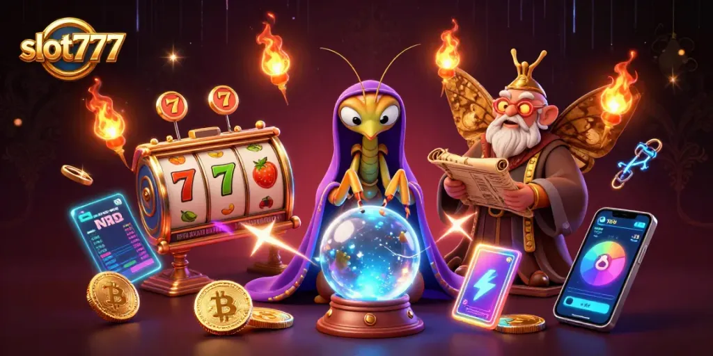 Slot777 menawarkan jackpot menarik saat bermain mesin slot dalam suasana kasino yang mengesankan.