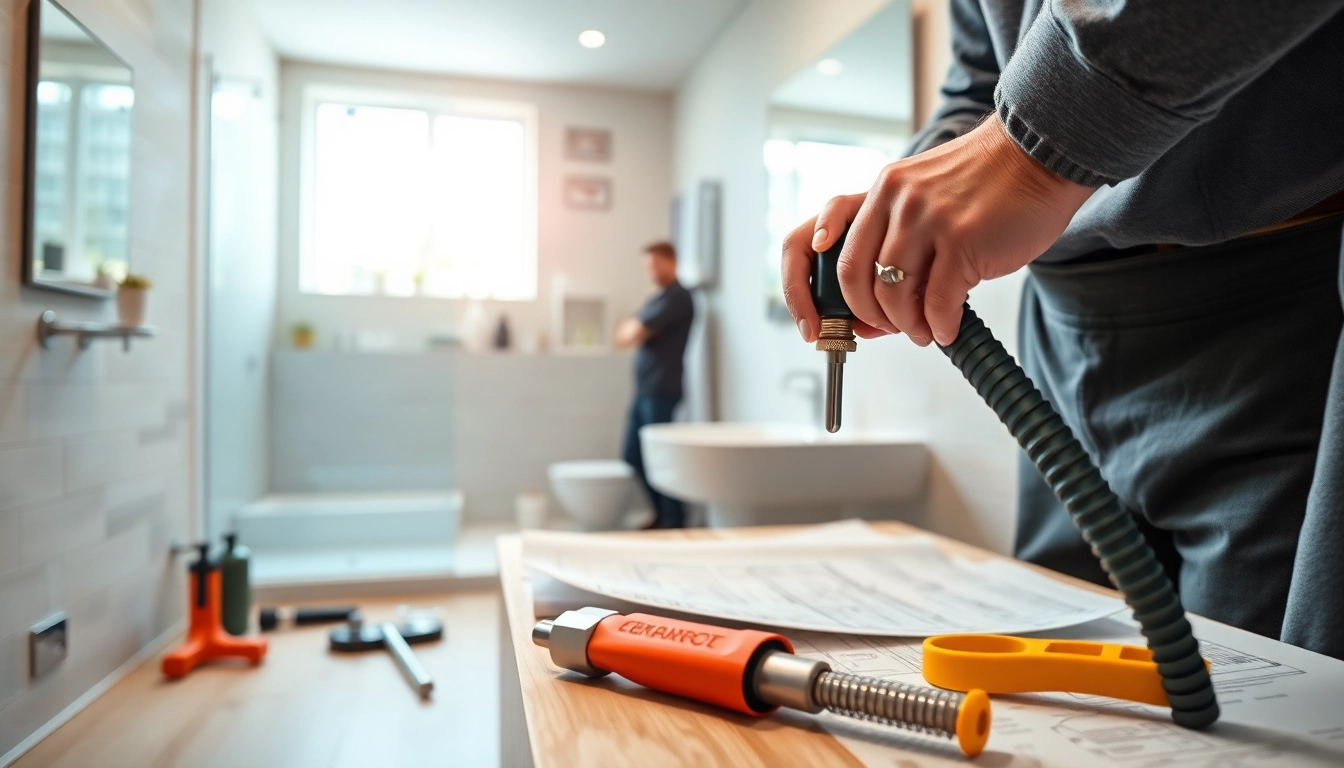 sonni sanitär GmbH techniciens installing modern bathroom with attention to detail.