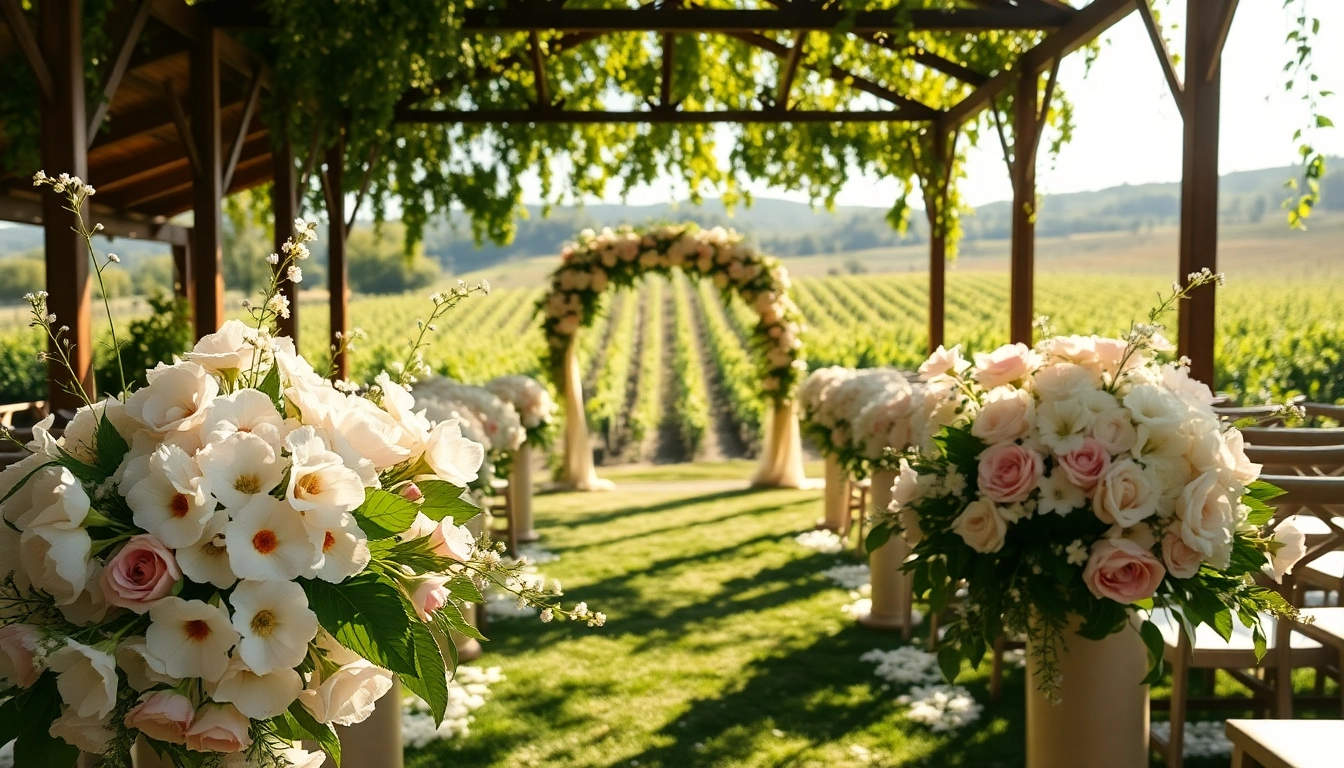 Plan your dream Clarksburg Wedding Venues with stunning floral arrangements and captivating scenery.