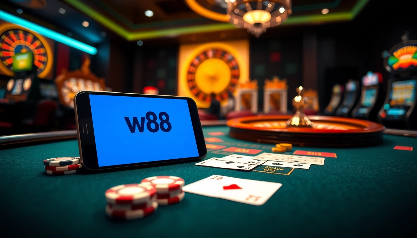 Experience the thrill of gambling with link to w88 featuring vibrant casino elements.