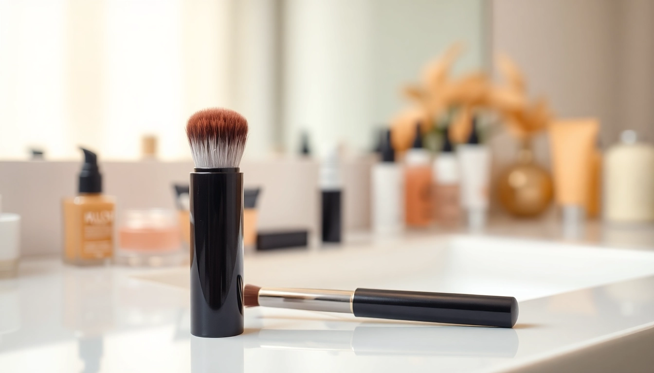 Apply makeup flawlessly with the angled concealer brush, highlighting its precision and quality.