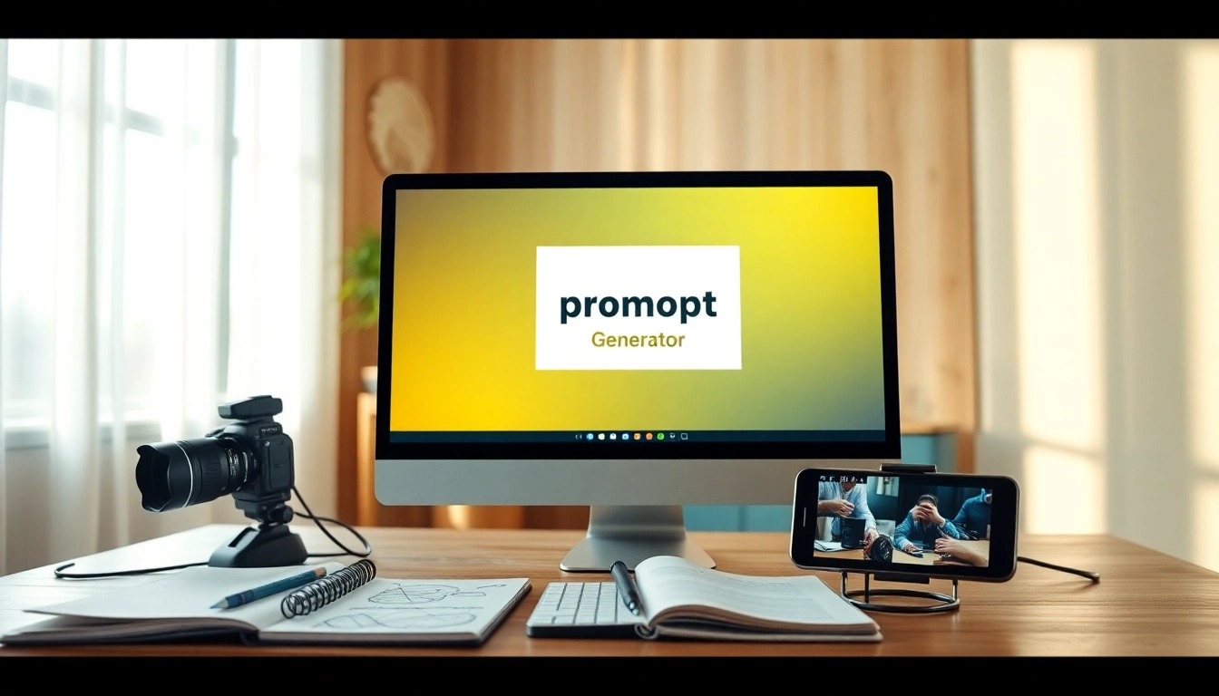 Transforming video content with an innovative video to promptgenerator interface in a modern workspace.