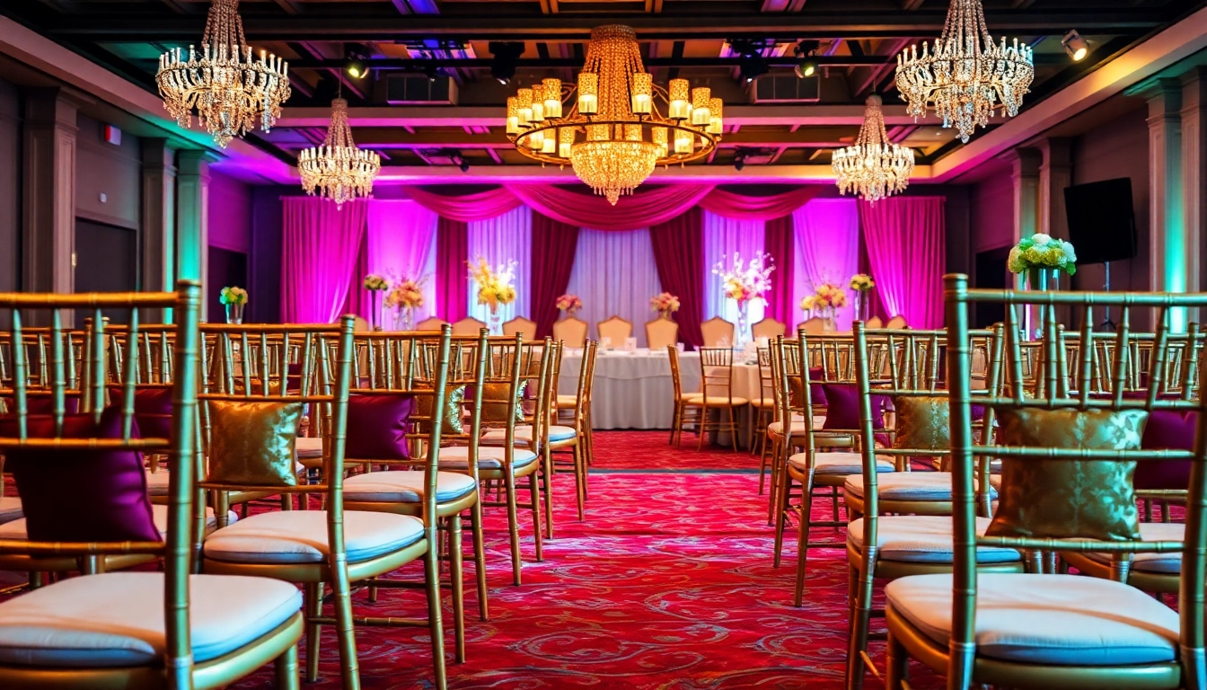 Order stylish chair rentals for events featuring an elegant display of various chair styles and colors.