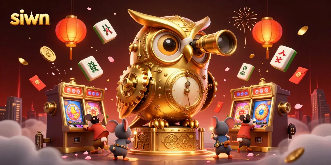 Play and win at siwn with a vibrant 3D casino scene showcasing engaging characters and gaming elements.