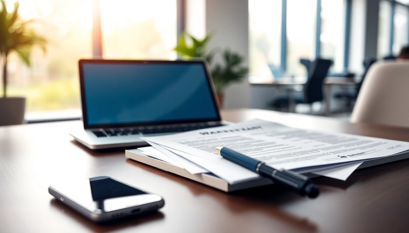 Explore transparent warranty coverage details with professional documentation on a modern office desk.