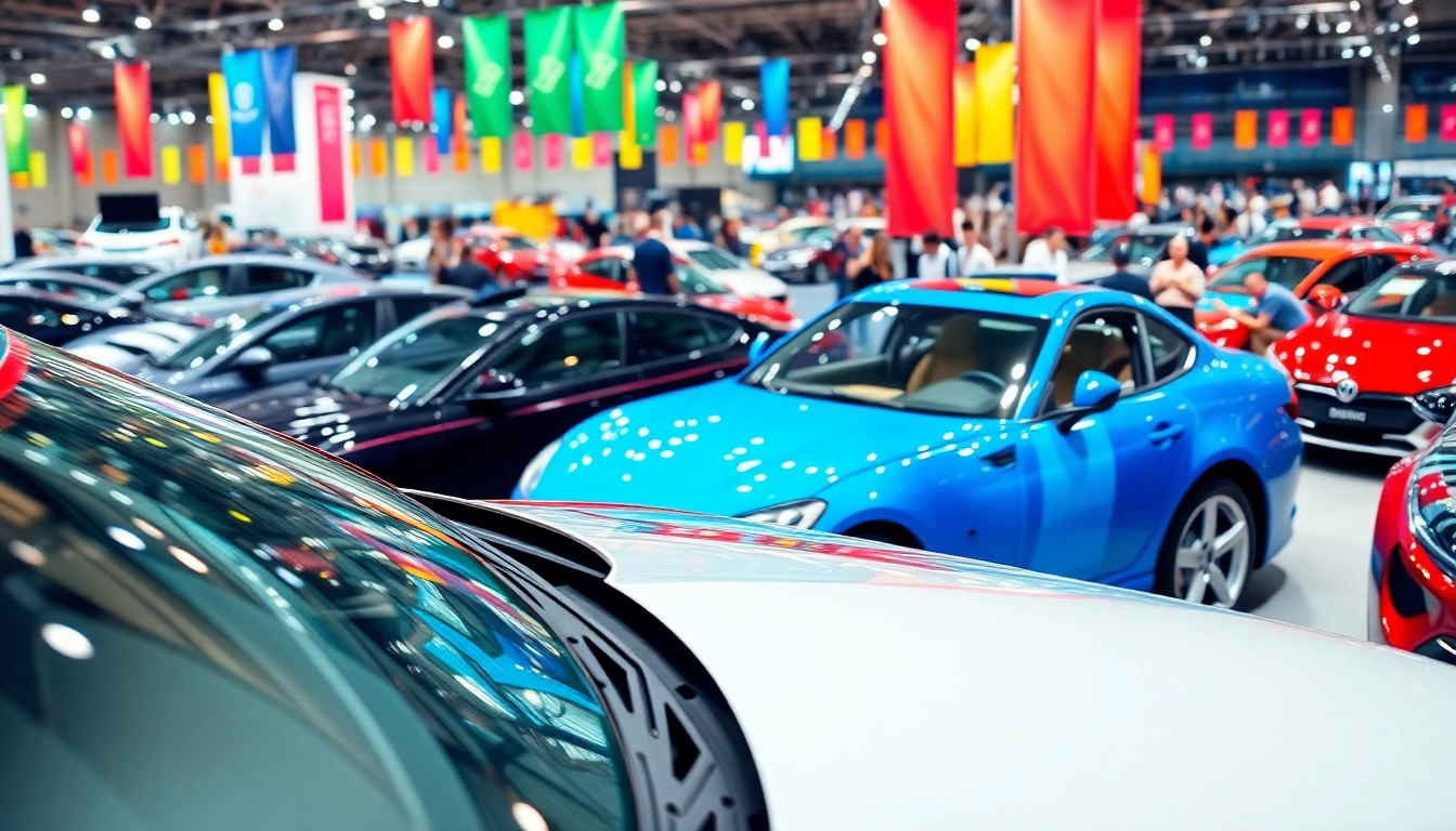 Experience the energetic atmosphere of an Auto Cars Show with diverse vehicles on display.