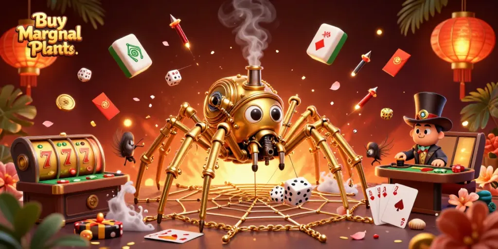 Buy Marginal Pond Plants and win big with vibrant casino elements in this detailed 3D illustration.