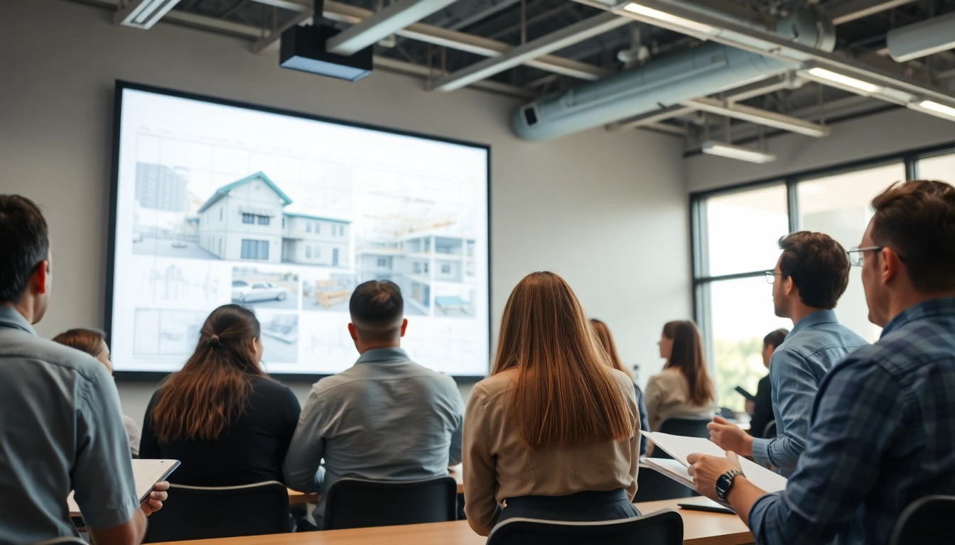 Enhance your skills in construction management training with diverse professionals engaged in learning.