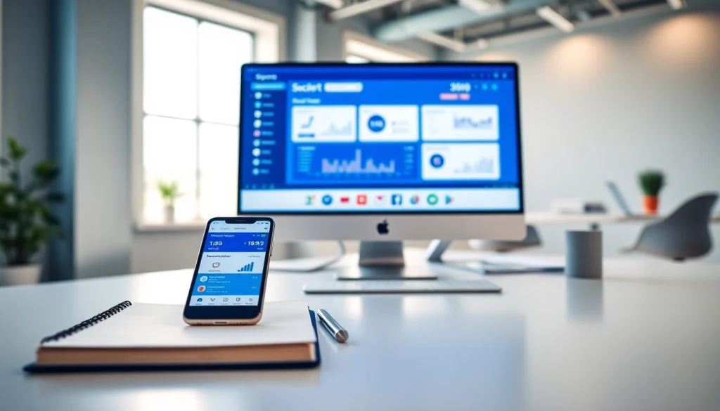 Creating a strategy using the best smm panel features in a modern office setup.