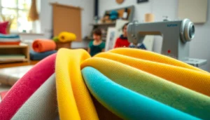 Katoen stofstalen in verschillende kleuren en texturen benadrukken de creativiteit in stoffen.