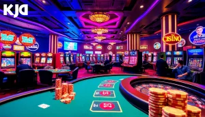 KJC AC 3 immersive casino experience with thrilling tables, dice, and slot machines.