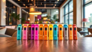 Elfbar pods in a stylish arrangement showcase vibrant colors und unique flavors.