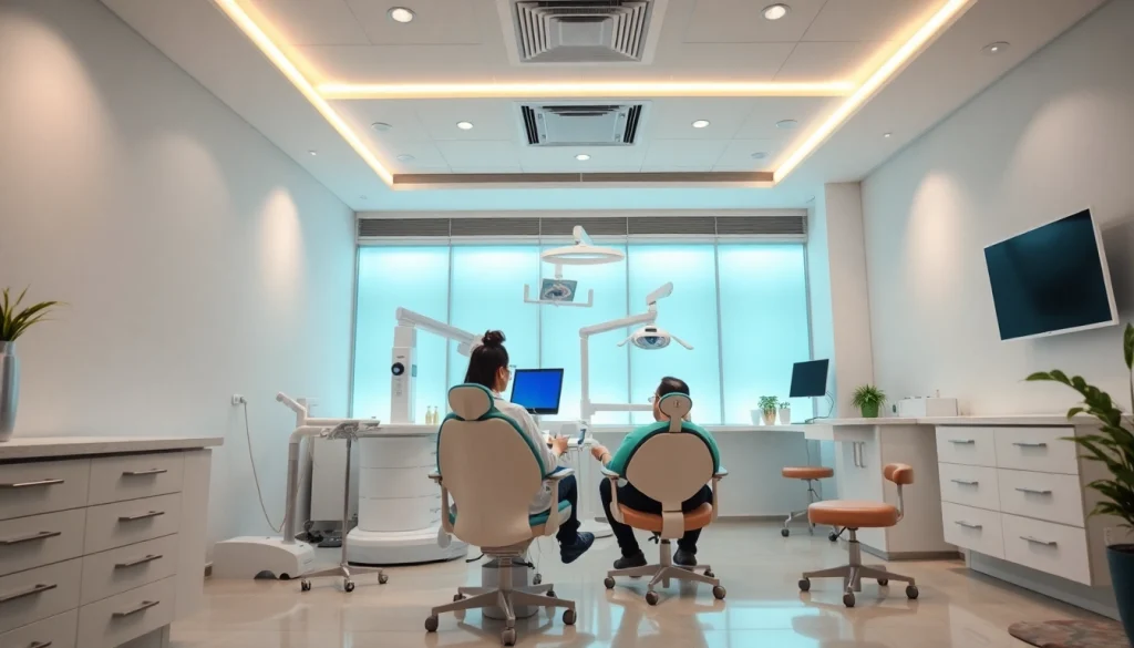 dental implant cost in kepong illustrated through a modern dental clinic consultation setting, showcasing professionalism and patient care.