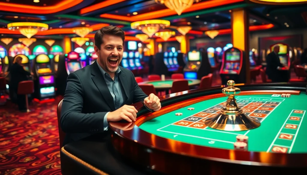 Engaging scene at the best online casino Canada showcasing vibrant gaming action.