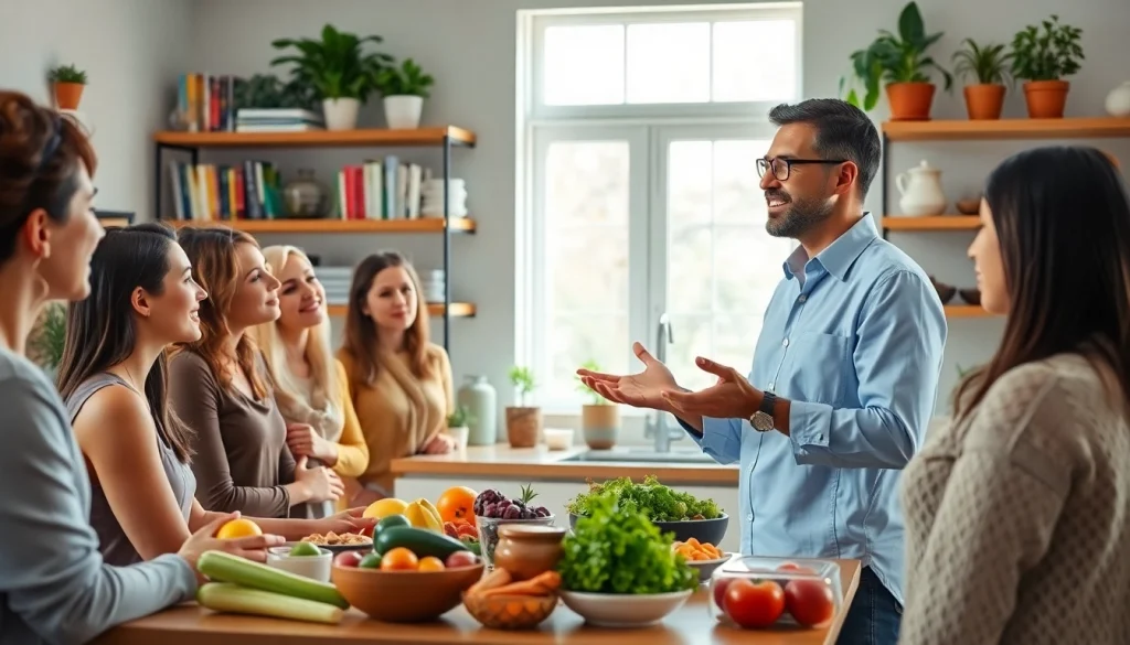 Learn about intermittent fasting benefits from an engaging presentation in a modern kitchen setting.