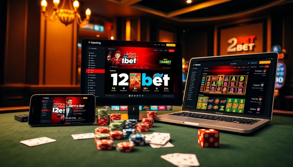 Experience thrilling gameplay at 12bet with vibrant casino ambiance and exciting gaming options.