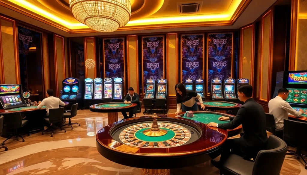 Experience thrilling gaming at https://rr88.wales/ with vibrant casino tables and engaging slot machines.