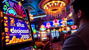Permainan slot menarik di situs deposit 1000 dengan antarmuka kasino yang meriah.