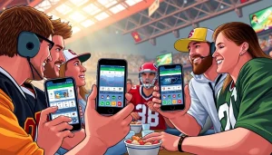 Engage with sports betting apps South Carolina in a lively setting with friends enjoying a game.
