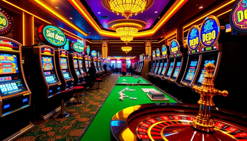 Rasakan sensasi Slot Depo 1K dengan mesin slot yang cerah dan roulette di kasino kelas atas.