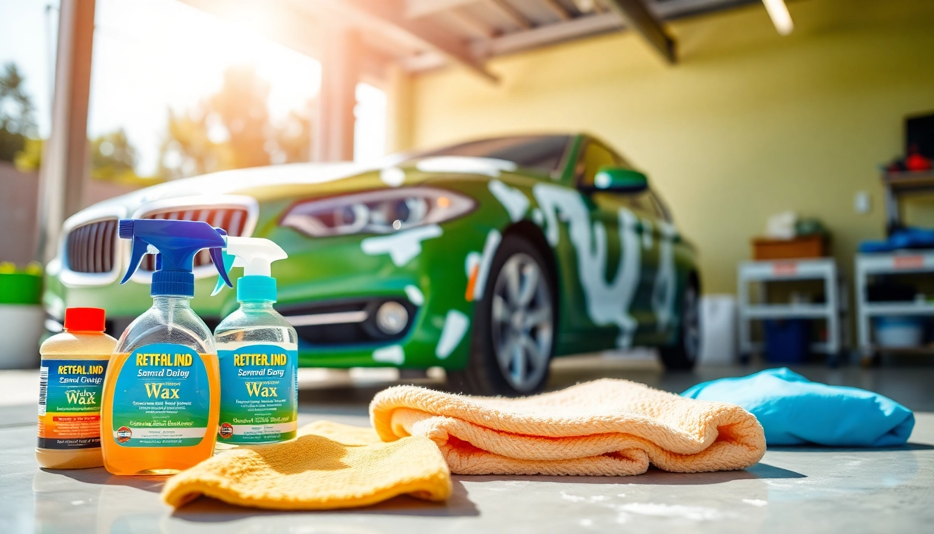 Get exceptional car detailing near me with clean cars and detailing tools in use.