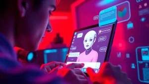 Engaging user interaction with the best nsfw ai chatbot, featuring a vibrant digital interface.